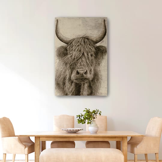 Highland Rustic Portrait Canvas Giclee